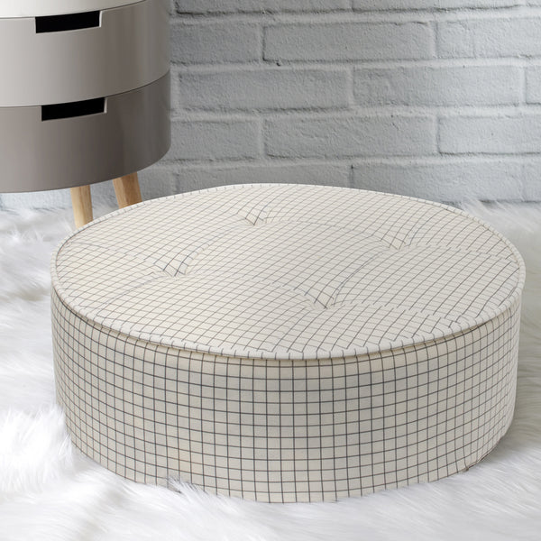 Zenpur Coussin De Sol Rond à Carreaux