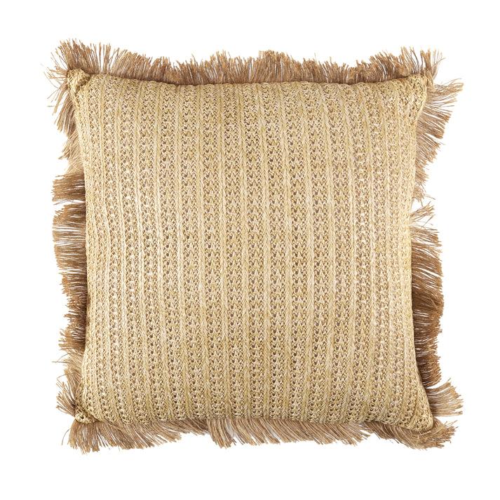 zenpur Coussin en Raphia Naturel Déhoussable