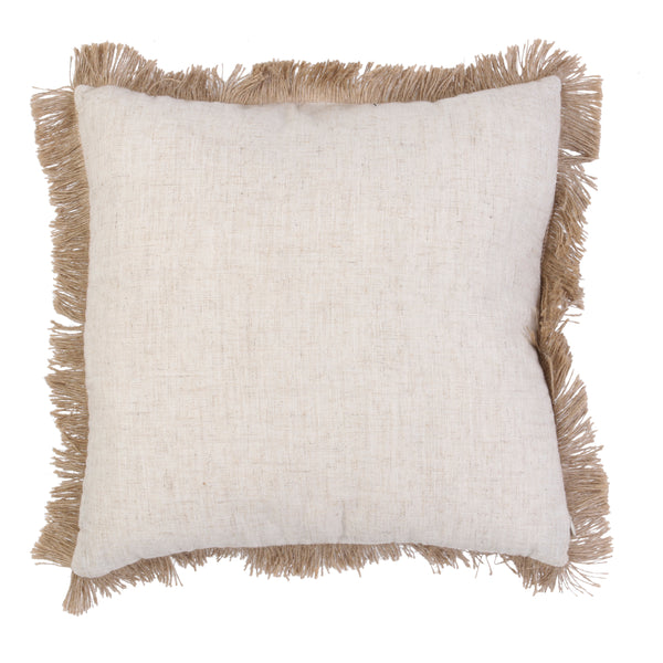 Zenpur Coussin En Raphia Noir
