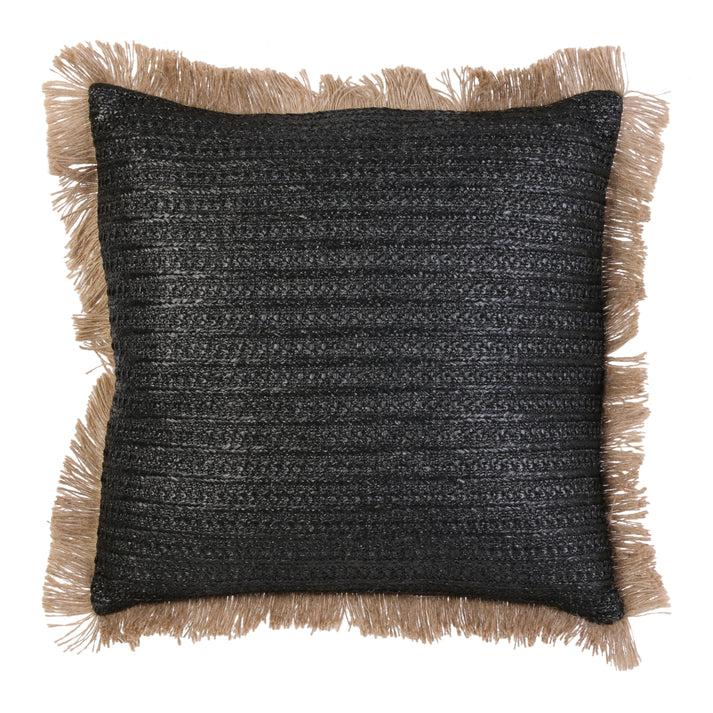 zenpur Coussin en Raphia Noir