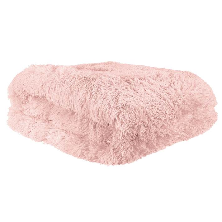zenpur Couvre-lit en Peluche à Poils Longs Rose