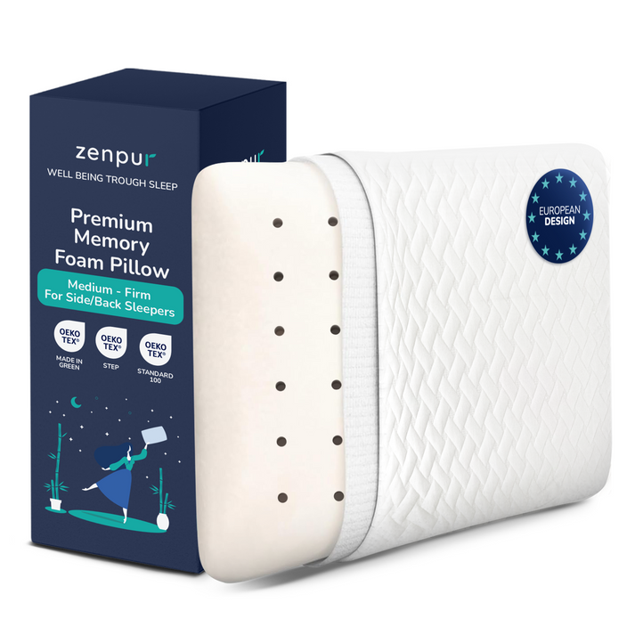 zenpur ZenPur Oreiller Ergo Cervical Mémoire de Forme Anti-Acarien
