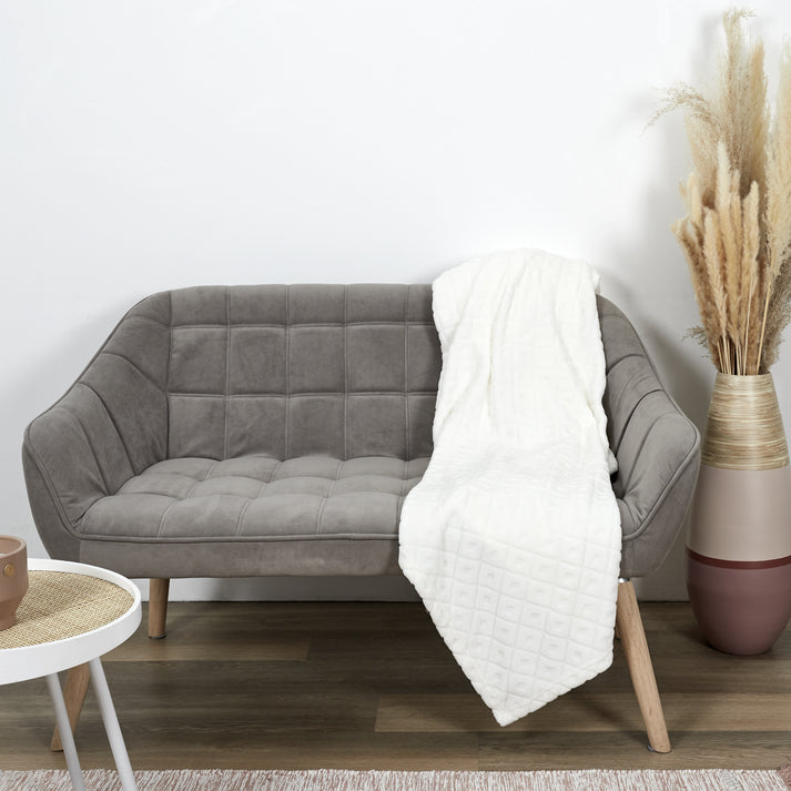 zenpur Plaid Beige Embossé