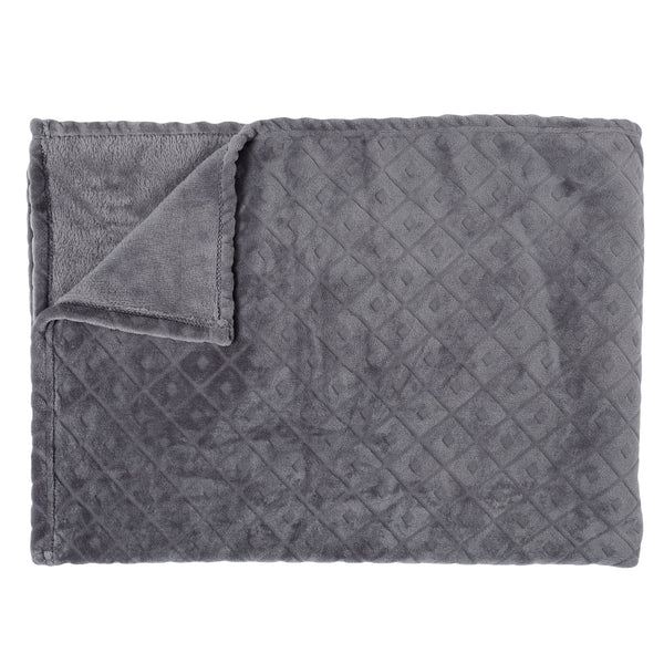 Zenpur Plaid Embosse Gris 140X200Cm