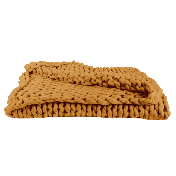 Zenpur Plaid Grosse Maille Chunky Jaune