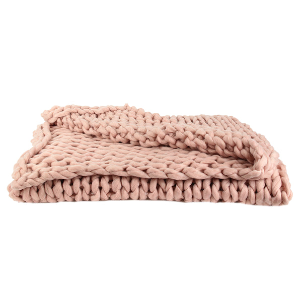 Zenpur Plaid Grosse Maille Chunky Rose