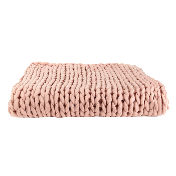 Zenpur Plaid Grosse Maille Chunky Rose