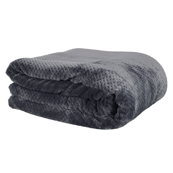 Zenpur Plaid Nid Abeille Gris Sherpa Xxl 180X220Cm