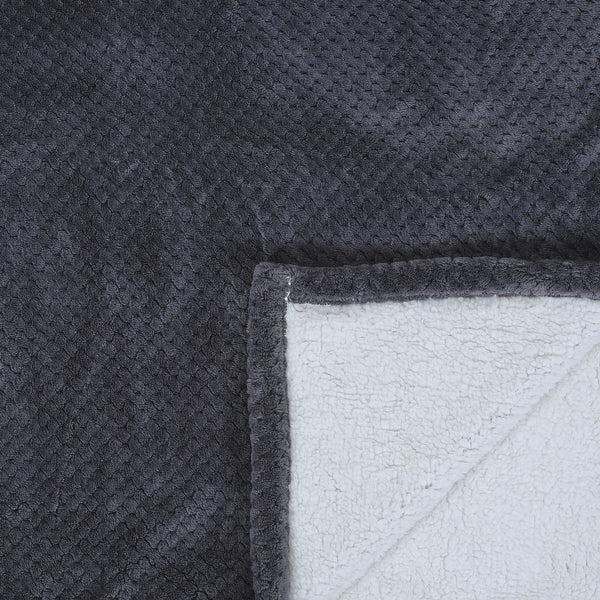 Zenpur Plaid Nid Abeille Gris Sherpa Xxl 180X220Cm