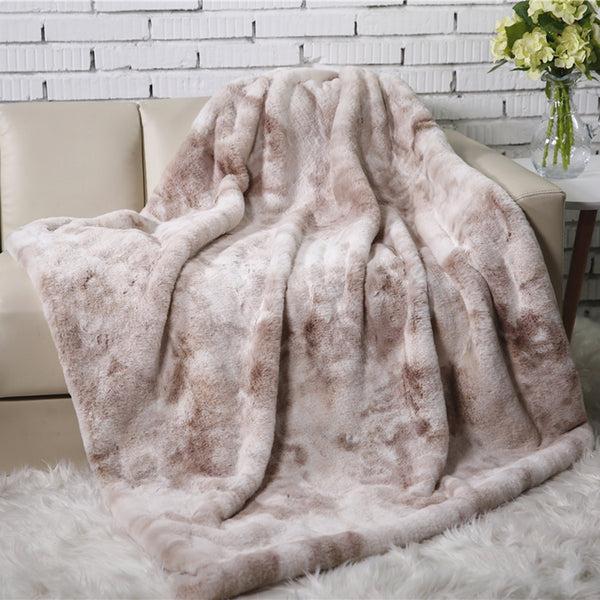 Zenpur Plaid Opulent En Imitation Fourrure Marron