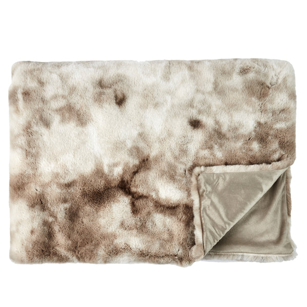 Zenpur Plaid Opulent En Imitation Fourrure Marron