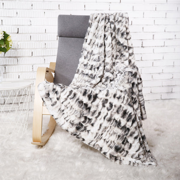 Zenpur Plaid Opulent En Imitation Fourrure Ombre