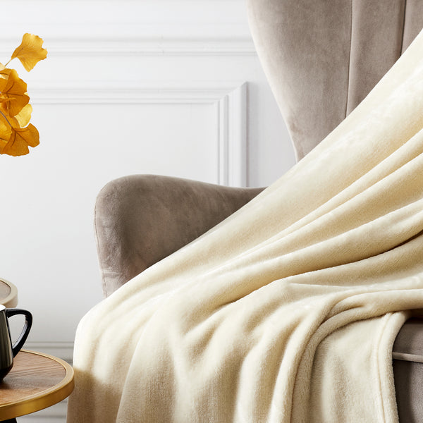 Zenpur Plaid Pochon En Flanelle Écru