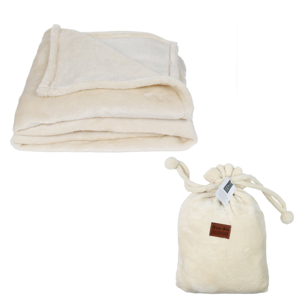 Zenpur Plaid Pochon En Flanelle Écru