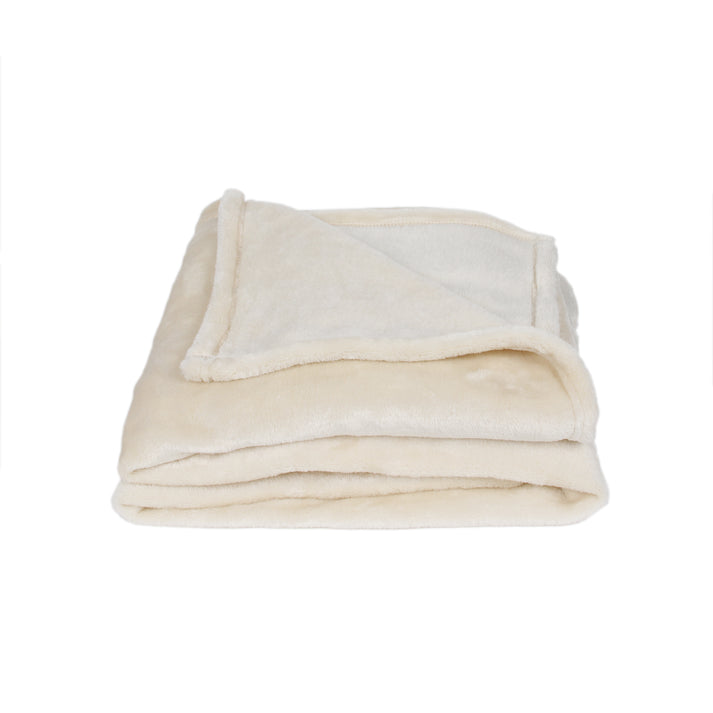 zenpur Plaid Pochon en Flanelle Écru