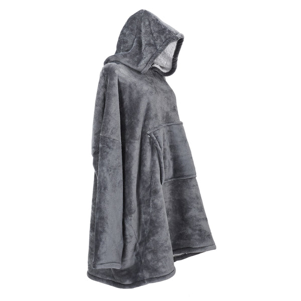 Zenpur Sweat A Capuche Interieur Sherpa Gris